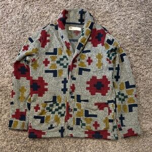 Men's Geometric Shawl Collar Cardigan